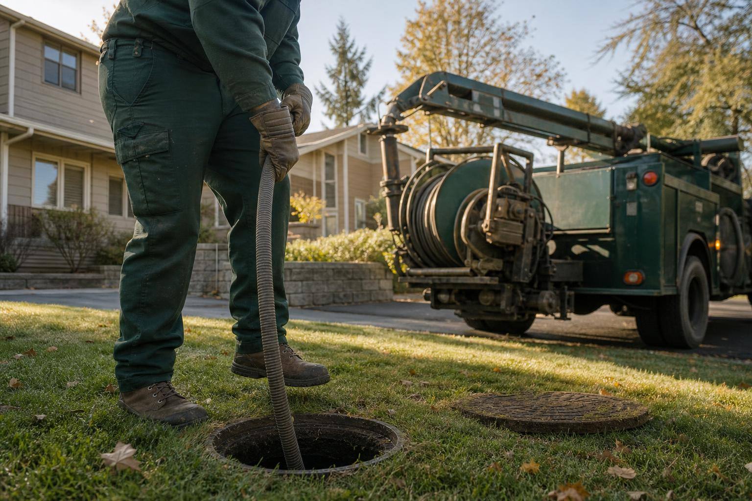 Drain Cleaning at a job site in USA