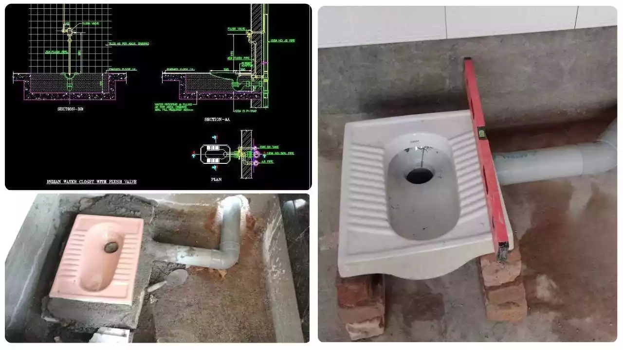 Indian WC fitting